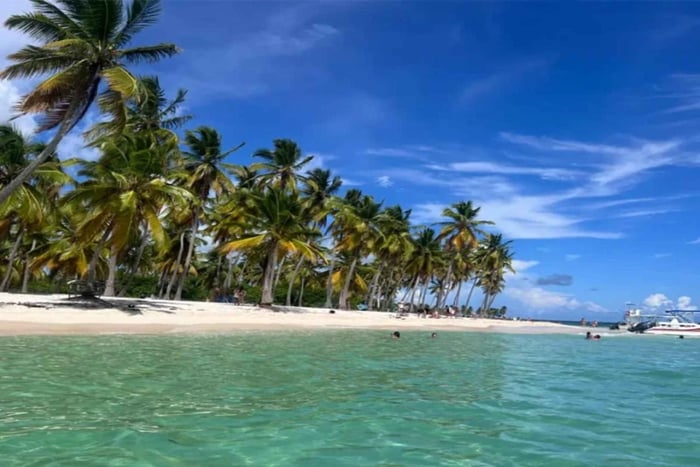 Från Punta Cana: Rundtur på Isla Saona med tre stränder och en by
