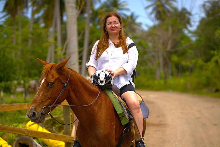 Visite d'une jounée à Miches : équitation + quad tout-terrain