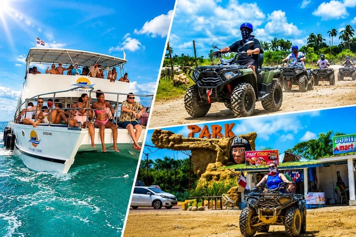 Punta Cana: Passeio de Quadriciclo e Cruzeiro de Catamarã com Open Bar