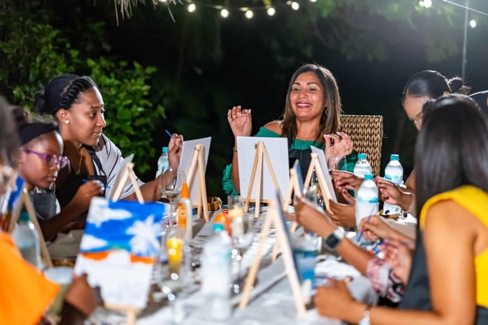 Punta Cana: verf- en drinkervaring met wijn en snacks