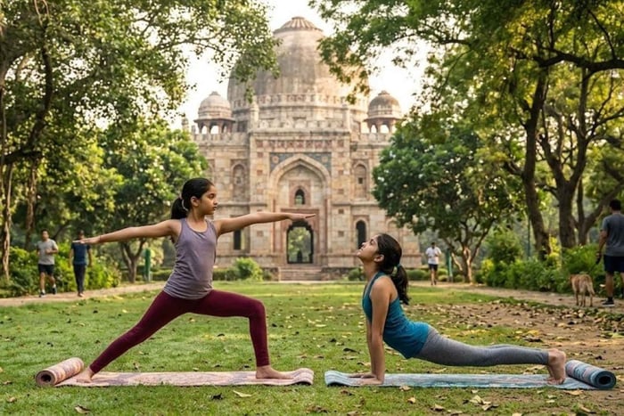 Delhi: Yogatime med certificeret instruktør og transport til og fra hotellet