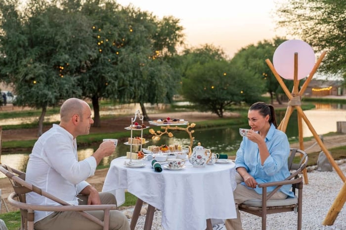 Dubai: Desert Afternoon High Tea at Al Marmoom Oasis