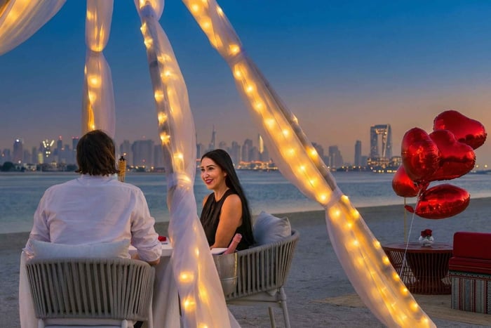 Dubaj: romantyczna kolacja na plaży