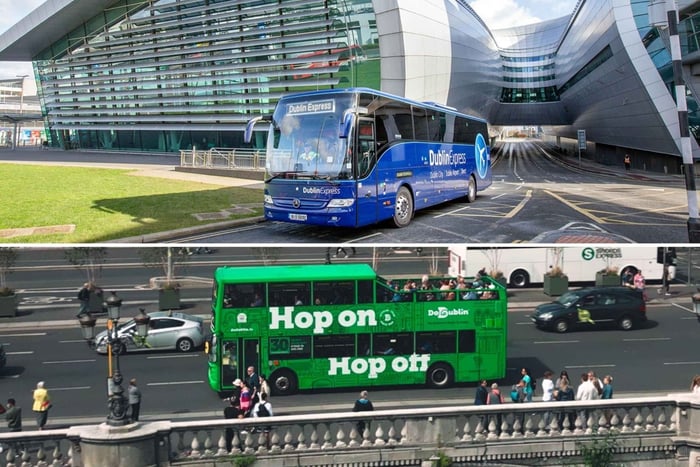 Dublín: Traslado al aeropuerto y billete de autobús Hop-On Hop-Off