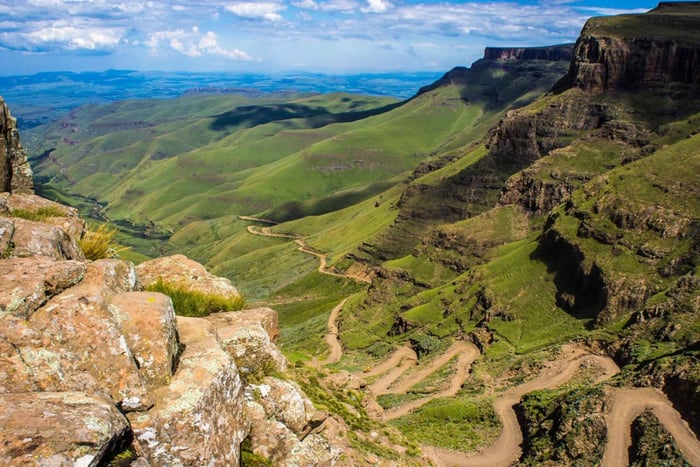 Vanuit Sani Pass en Lesotho per 4WD voertuig
