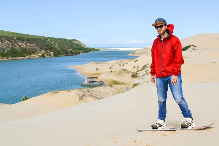 Port Elizabeth: Sandboarding mit kurzer Bootsfahrt