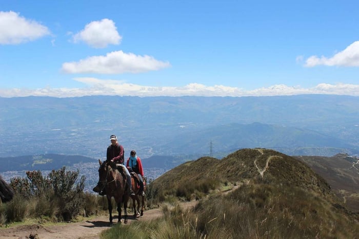 Quito Tour, Teleferico & Pichincha Vulkaan Rit te paard