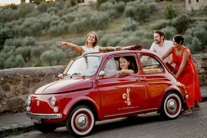 Florence & Chianti Views: Vintage Fiat Photoshoot