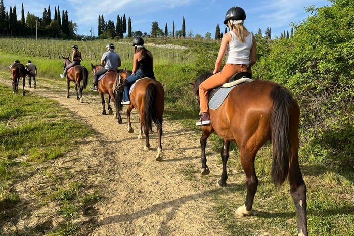 Randonnée à cheval et visite des vignobles au départ de Florence