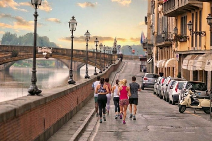 Ochtendhardlooptocht door het historisch centrum van Florence