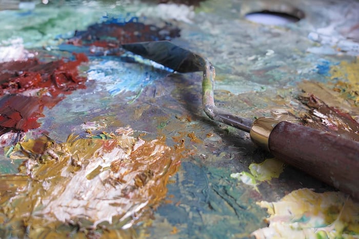 Aula de pintura com canivete Florença