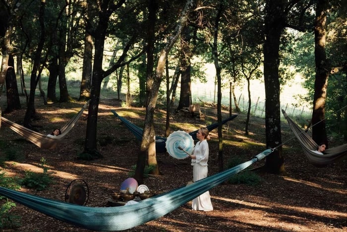 Toscana: Yksityinen dynaaminen meditaatio, hengitysharjoitukset ja äänikylpy