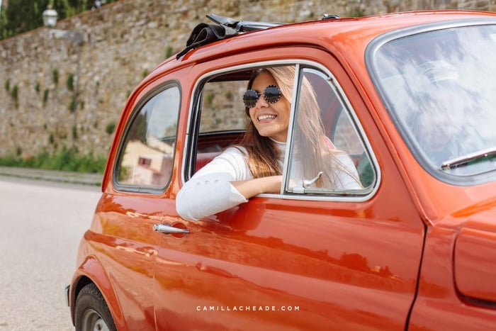 Firenze: tour in Fiat 500 d'epoca con degustazione di vini in cantina
