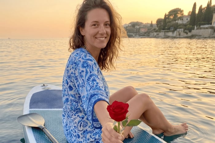 Cannes: Romantisk padlebrettopplevelse med rose