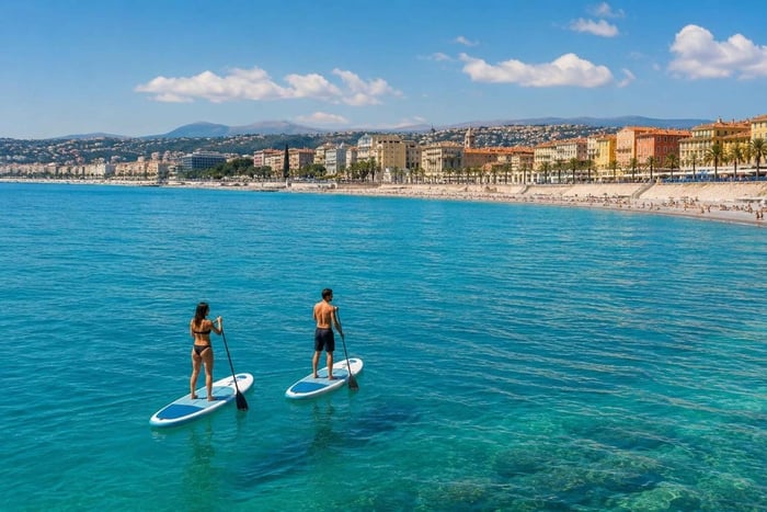 Paddle-Verleih in Nizza – Direkte Lieferung an den Strand