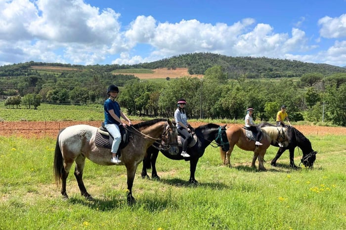 Grimaud: Passeggiata a cavallo e degustazione di vini nella foresta di Maures