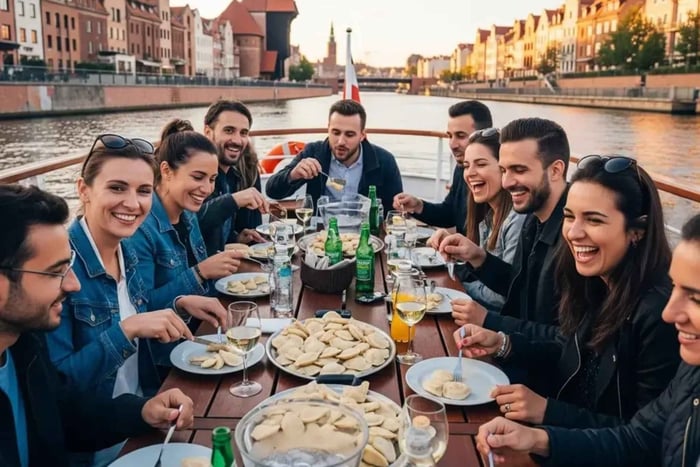 Gdańsk : croisière sur la Motława avec dégustation de pierogi