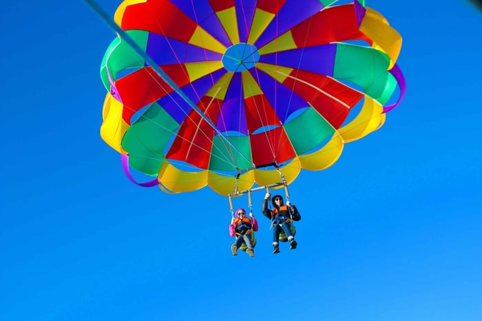 Gold Coast: Surfers Parasailing with Free Photos
