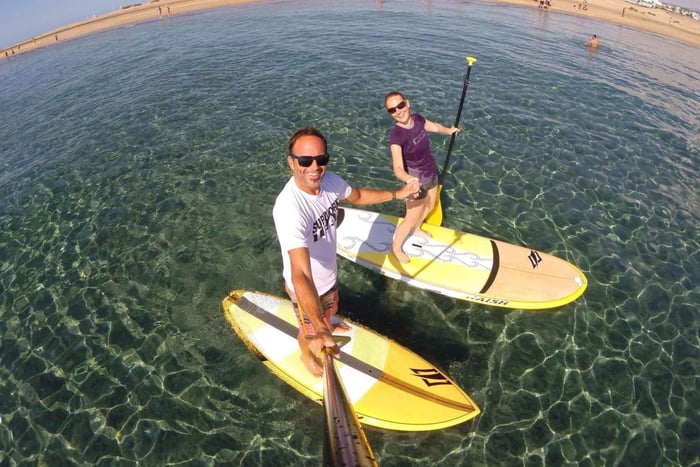 Gran Canaria, paddleboarding with a local and pioneering surfer. 2 hours.