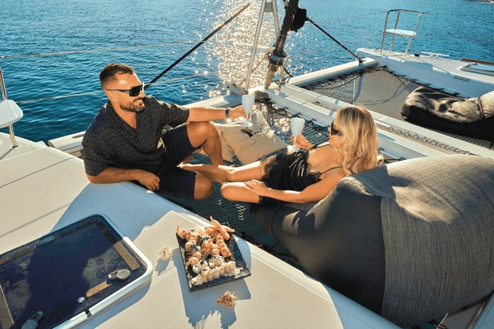 Porto Velho de Chania: cruzeiro de catamarã de luxo ao pôr do sol com prosecco