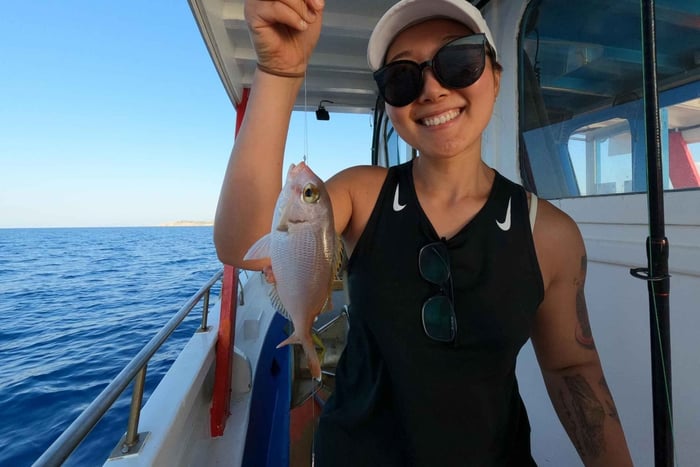 Chania: pesca al atardecer con un capitán local