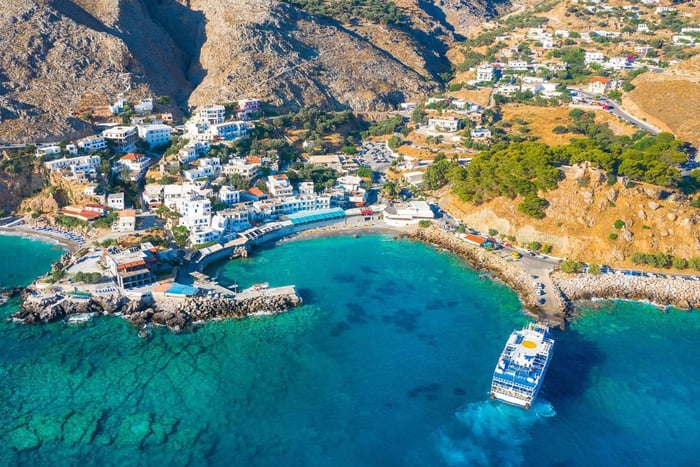 Depuis La Canée : randonnée aux gorges d'Imbros et expérience sur la côte de Sfakia