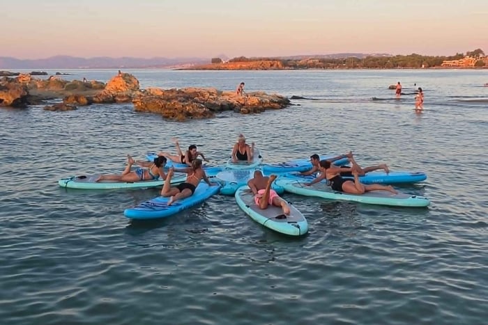 Kalamaki: Sunset SUP Yoga Class with Instructor