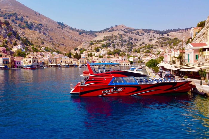 Kolymbia: High-Speed Boat to Symi Island & St George's Bay