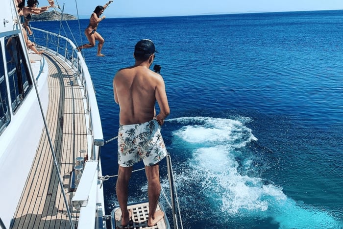 Mykonos : Croisière sur les îles de Delos et de Rhénia avec repas barbecue