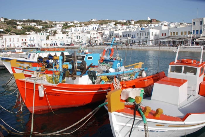 Mykonos: Stadsrondleiding van een halve dag en bustour over het eiland