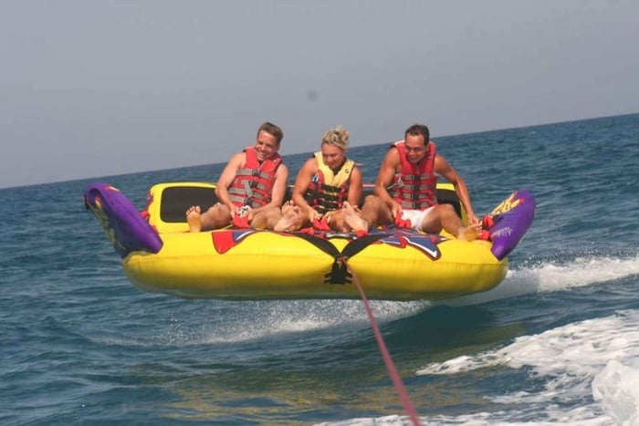 Rethymno: Crazy Sofa Water Sport Ride over the Aegean