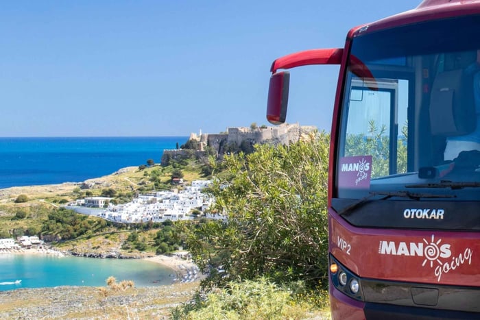 Rhodes : transfert matinal facile vers Lindos avec 4 h de temps libre