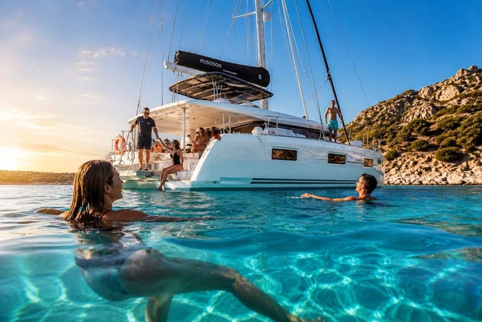Rodas: catamarán prémium con todo incluido, buffet y bebidas