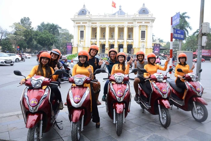 Hanoi om natten: matmotorsykkeltur ledet av kvinner