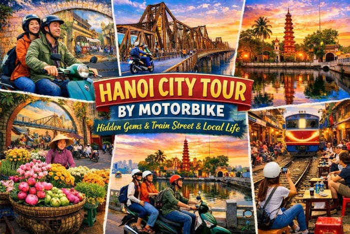 Excursion à moto à Hanoï : rue du Train, joyaux cachés et vie locale
