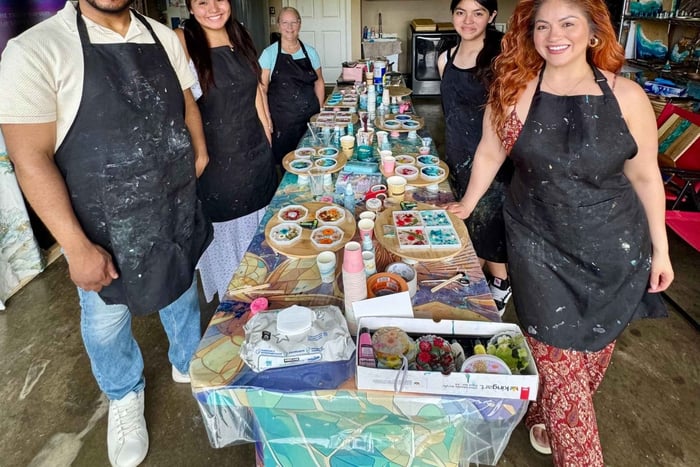 Maui Resin Coaster Workshop w/Dried Flowers or Ocean Theme