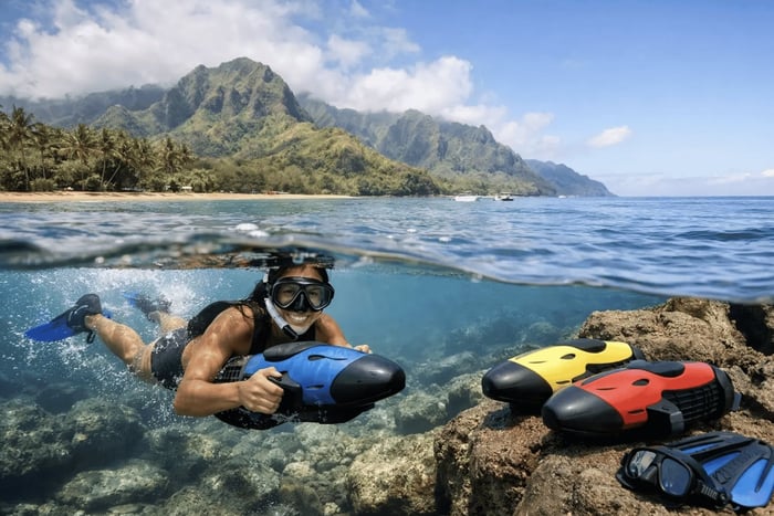 Princeville: Selbstgeführte Sea Scooter Erfahrung