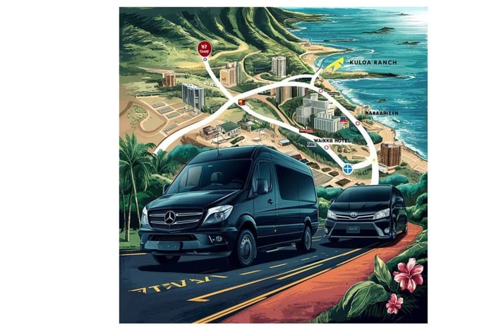 Prywatny transport w obie strony Kualoa Ranch i Waikiki Hotel