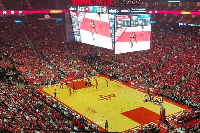 Houston: Billet til Houston Rockets NBA-basketballkamp