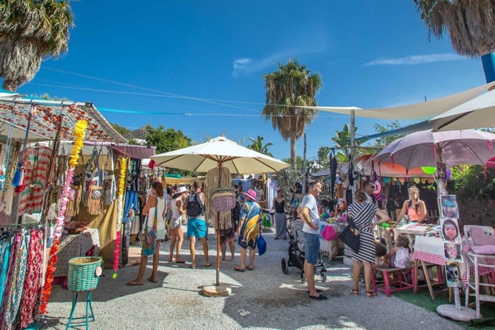 Can Marca caves, Las Dalias Hippie Market and Benirras Tour