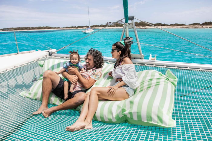 Kokopäiväretki Formenteralle katamaraanilla.