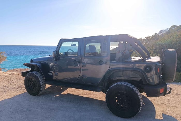 Mysterious Ibiza in a Jeep Wrangler: discover magical places and hidden coves