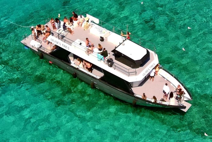 Take a boat trip off the northeast coast of Ibiza.