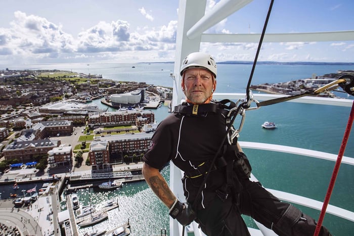 Portsmouth : Descente en rappel à la Tour Spinnaker