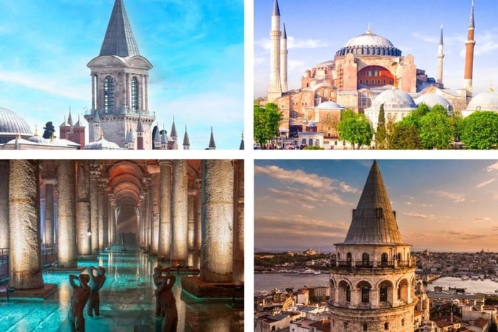 Basilika-cisternen, Galatatornet, Topkapi, Hagia Sophia – kombination