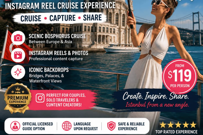 Istambul: Cruzeiro no Bósforo com Reels e Fotos para o Instagram
