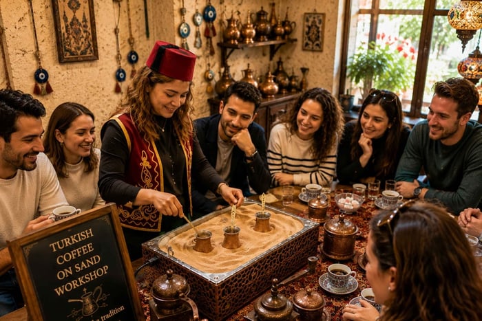 Istanbul : atelier café turc à Sultanahmet