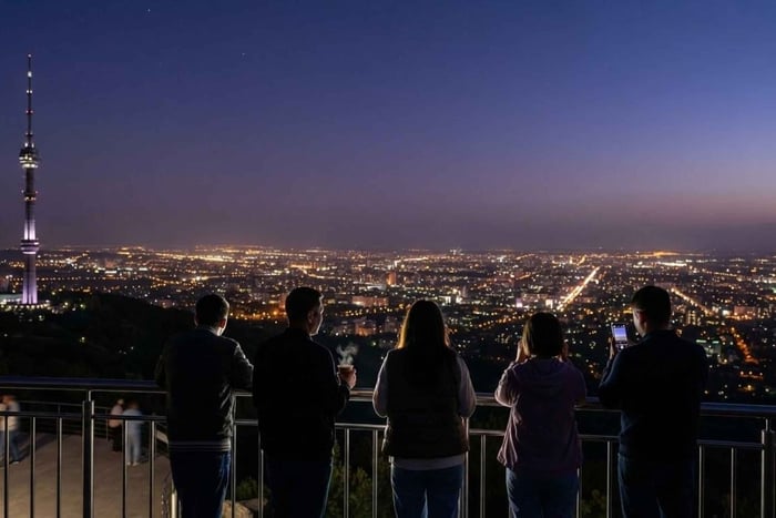 Almaty : lumières nocturnes de la ville et tournée des bars locaux