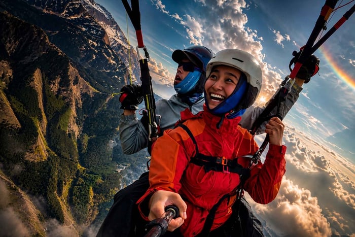 Almaty : vol tandem en parapente au-dessus des montagnes d'Almaty