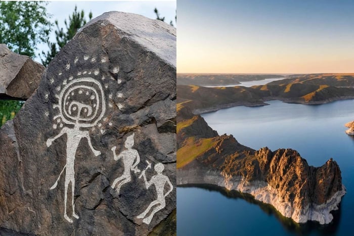 Almaty: Privat tur til Tamgaly-Tas UNESCO og solnedgang ved Kurty-søen